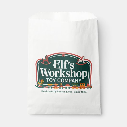 Feestelijke kerstelf workshop party bedankzakje (Voorkant)