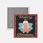 Feestelijke Kerstengel Magneet (Voorkant / Achterkant)