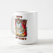 Feestelijke kerstetalage koffiemok (Voorkant links)