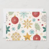 Feestelijke Kerstfamilie Foto Kerst Kaart (Achterkant)