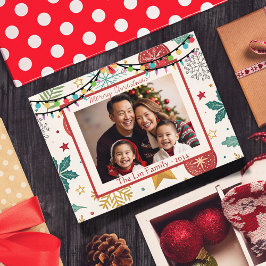 Feestelijke Kerstfamilie Foto Kerst Kaart