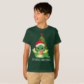 feestelijke kerstfantasie draak tekst toevoegen t-shirt (Voorkant volledig)