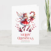 Feestelijke Kerstfee  Foto Kaart (Voorkant)