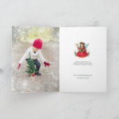 Feestelijke Kerstfee Foto Kaart (Binnen)
