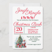 Feestelijke kerstfeest Bash Kaart (Voorkant)