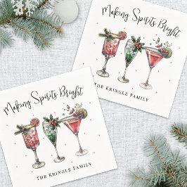 Feestelijke Kerstfeest Cocktail Servet