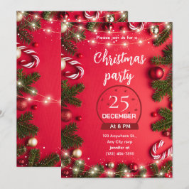 Feestelijke Kerstfeest Uitnodiging