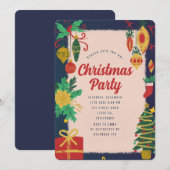 Feestelijke Kerstfeest Uitnodiging (Voorkant / Achterkant)