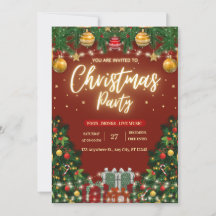 Feestelijke Kerstfeest Uitnodiging
