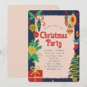 Feestelijke Kerstfeest Uitnodiging (Voorkant / Achterkant)