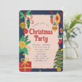 Feestelijke Kerstfeest Uitnodiging (Staand voorkant)