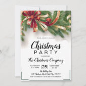 Feestelijke Kerstfeest Uitnodiging Kaart - Gouden  (Voorkant)