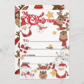 Feestelijke Kerstfeest Uitnodiging Kaarten (Voorkant / Achterkant)