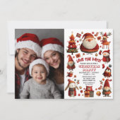 Feestelijke kerstfeest voor volwassenen Fotouitnod Save The Date (Voorkant)