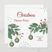 feestelijke kerstfeestdag aankondiging (Voorkant / Achterkant)