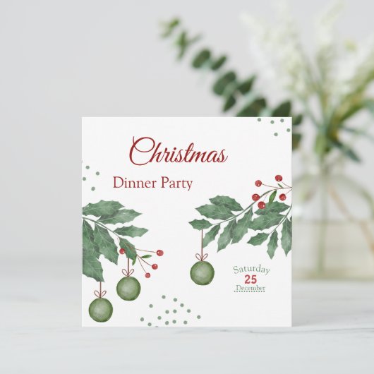 feestelijke kerstfeestdag aankondiging (Staand voorkant)