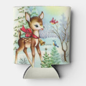 feestelijke kerstfeestdag blikjeskoeler (Voorkant)