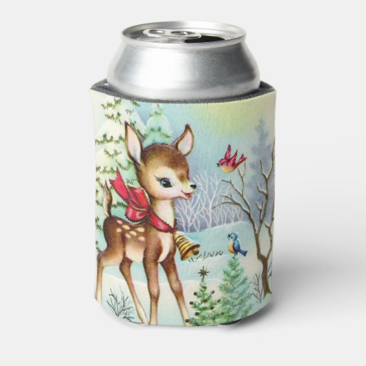 feestelijke kerstfeestdag blikjeskoeler (Blikje Achterkant)