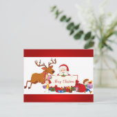 feestelijke kerstfeestdag briefkaart (Staand voorkant)