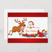 feestelijke kerstfeestdag briefkaart (Voorkant / Achterkant)