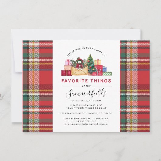 feestelijke kerstfeestdag - cadeau - Exchange-part Kaart (Voorkant)