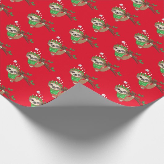 feestelijke kerstfeestdag cadeaupapier (Hoek)