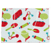 feestelijke kerstfeestdag groot cadeauzakje (Voorkant)