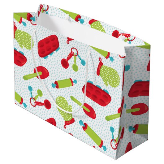 feestelijke kerstfeestdag groot cadeauzakje (Achterkant Gekanteld)