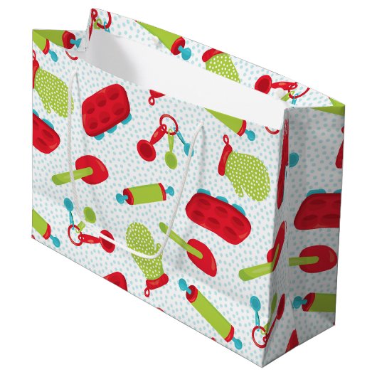 feestelijke kerstfeestdag groot cadeauzakje (Voorkant Gekanteld)