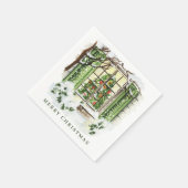 Feestelijke kerstfeestdag in het land servet (Hoek)