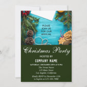 feestelijke kerstfeestdag in Red, Blue & Green Com Kaart (Voorkant)