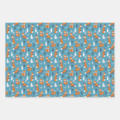 feestelijke kerstfeestdag inpakpapier vel (Voorkant)