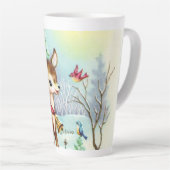 feestelijke kerstfeestdag latte mok (Rechterhoek)