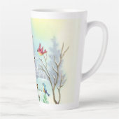 feestelijke kerstfeestdag latte mok (Rechts)