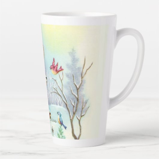 feestelijke kerstfeestdag latte mok (Rechts)