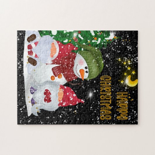 feestelijke kerstfeestdag legpuzzel (Horizontaal)