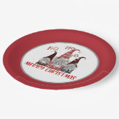 feestelijke kerstfeestdag papieren bordje (Gekanteld)