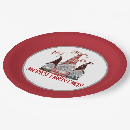 feestelijke kerstfeestdag papieren bordje (Gekanteld)