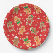 feestelijke kerstfeestdag papieren bordje (Voorkant)