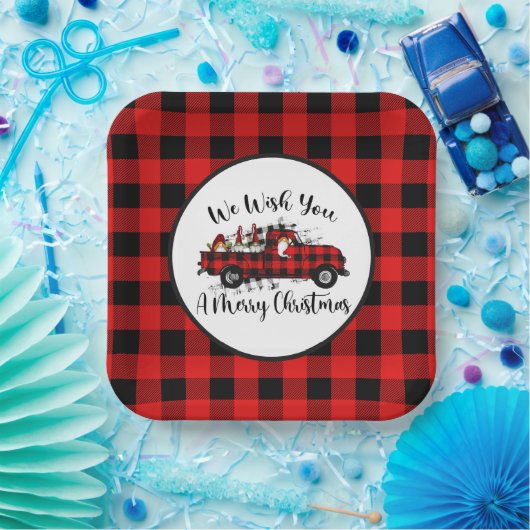 feestelijke kerstfeestdag papieren bordje (Feest)