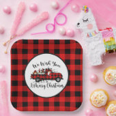 feestelijke kerstfeestdag papieren bordje (Feest)