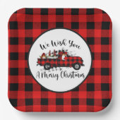 feestelijke kerstfeestdag papieren bordje (Voorkant)