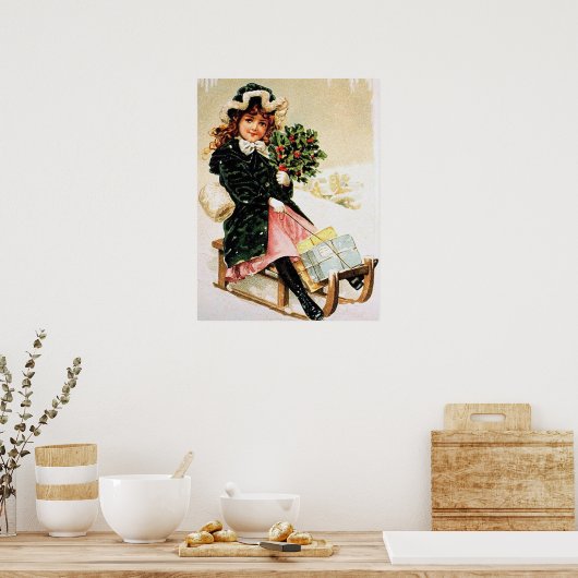 feestelijke kerstfeestdag poster (Keuken)