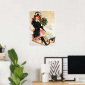 feestelijke kerstfeestdag poster (Thuiskantoor)