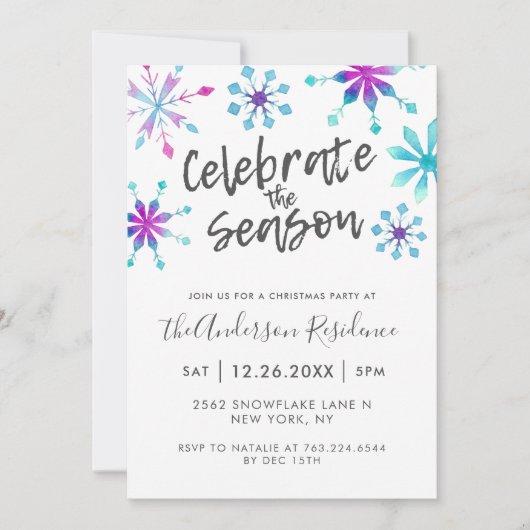 feestelijke kerstfeestdag vieren het seizoen kaart (Voorkant)