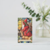 feestelijke kerstfeestdag  visitekaartje (Staand voorkant)