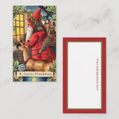 feestelijke kerstfeestdag  visitekaartje (Voorkant / Achterkant)