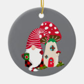 feestelijke kerstfeestdag wekt een gevoel keramisch ornament (Voorkant)