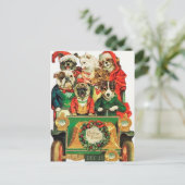 feestelijke kerstfeestdagen feestdag briefkaart (Staand voorkant)