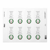 feestelijke kerstfeestdagen met schaars monogram etiket (Full Sheet)